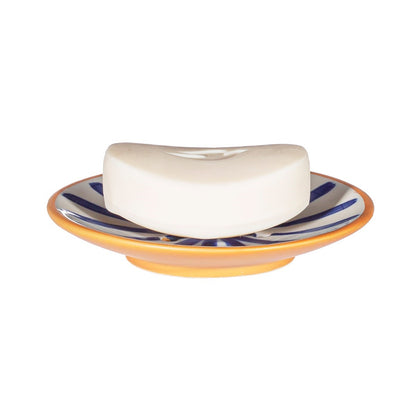 Paros Blue Stripe Soap Dish
