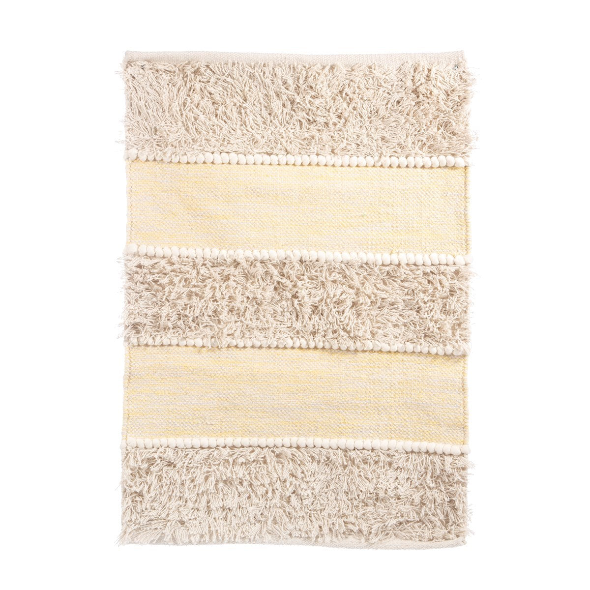 Sass and Belle Yellow Scandi Boho Zigzag Rug