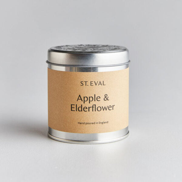 St Eval Apple & Elderflower Scented Tin Candle