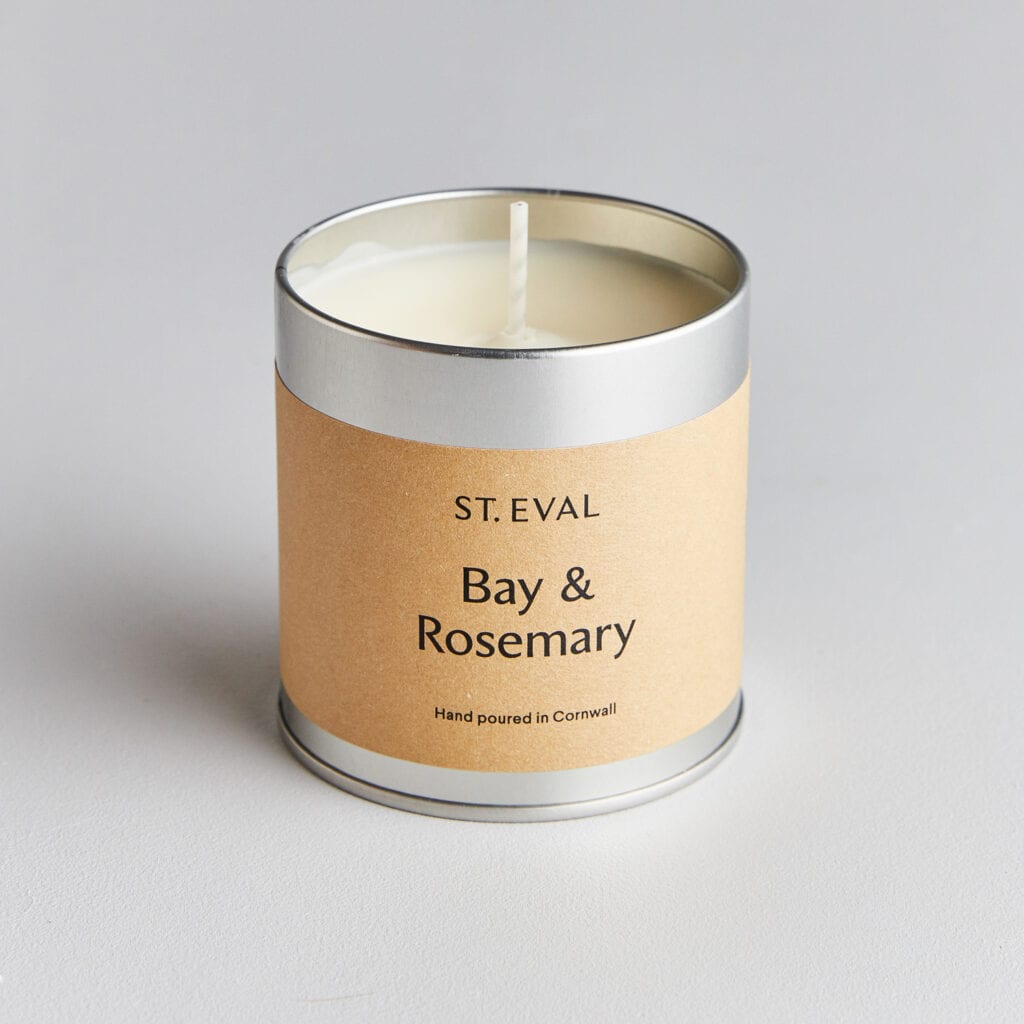 Bay & Rosemary Scented Tin Candle by St Eval