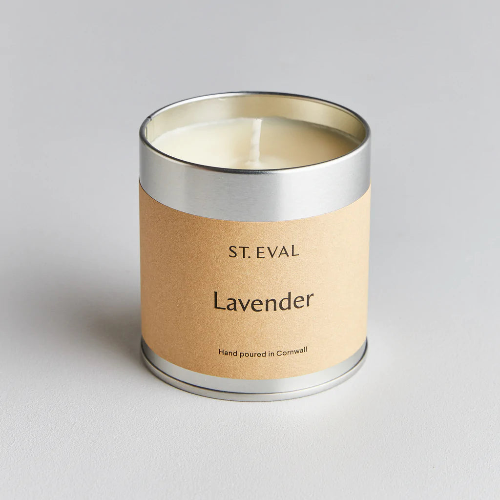 Lavender Scented Tin Candle by St Eval 